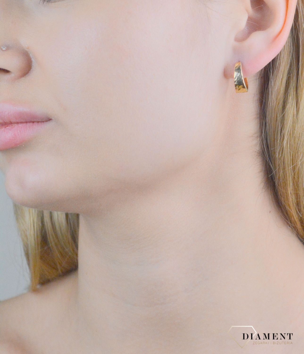 Kolczyki złote grawerowane próba 375, KL 1784 375.jpg